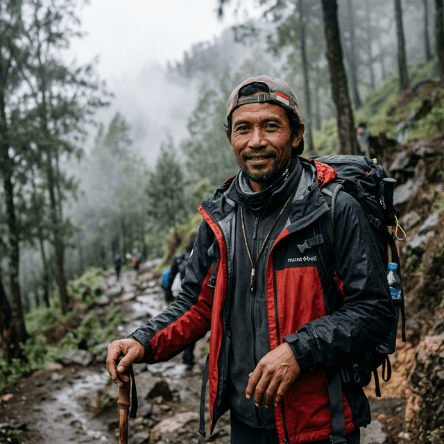 Rinjani Trekker team preparing for a trek.
